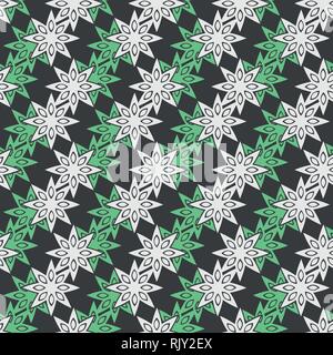 Farbe geometrische nahtlose Muster mit acht Spitzen Weihnachten Sterne Stock Vektor