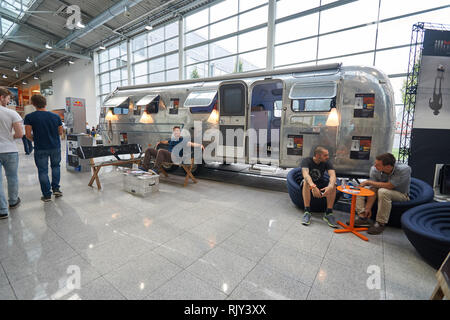 Köln, Deutschland - 19. SEPTEMBER 2014: Innerhalb des Kölner Messegelände während der Photokina Ausstellung. Die photokina ist die weltweit größte internationale fai Stockfoto