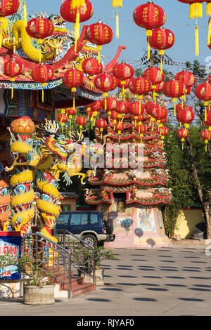 Chiang Mai, Thailand - Januar 25, 2019: Samakkee Charity Foundation Chinses Tempel in Chiang Mai, Thailand Stockfoto