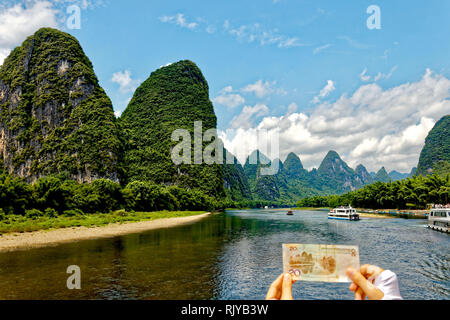 Guilin Li River Cruise, China Stockfoto