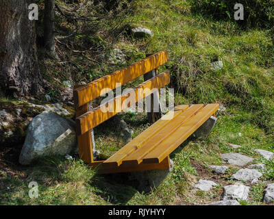 Rastplatz Sitzbank Stockfoto