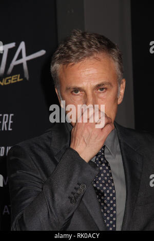 Christoph Waltz 02/05/2019 Die Los Angeles Premiere von "Alita: Battle Angel' im Regency Dorf Theater in Los Angeles, CA Foto: Cronos/Hollywood Nachrichten gehalten Stockfoto