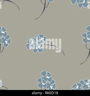 Nahtlose Muster, Hintergrund mit Blumen wie japanische Sakura in sanften Farben Stock Vektor
