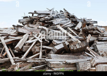 Stapel Holz Rückstand Stockfoto