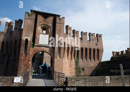 Italia. Lombardei, Soncino . - Rocca Sforzesca Stockfoto