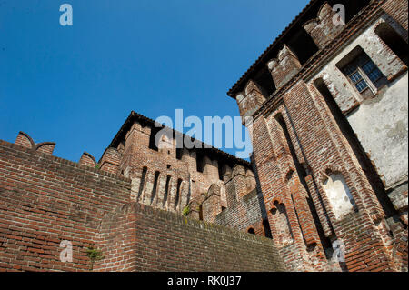 Italia. Lombardei, Soncino . - Rocca Sforzesca Stockfoto