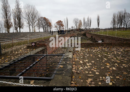 Auschwitz war das größte der deutschen nationalsozialistischen Konzentrationslager und Vernichtungslager Zentren. Über 1,1 Millionen Männer, Frauen und Kinder, ums Leben. Stockfoto