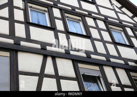 Fassaden der Häuser im alten Stil Stockfoto