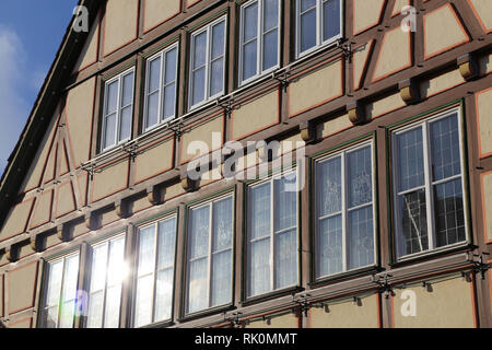 Fassaden der Häuser im alten Stil Stockfoto