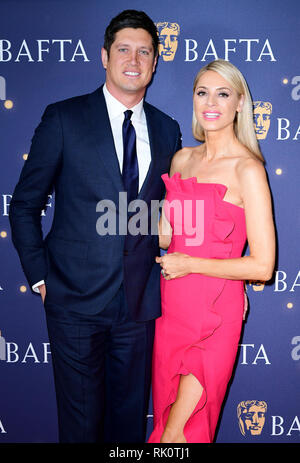 Vernon Kay und Tess Daly die Teilnahme an der 2019 BAFTA Film Gala, im Savoy Hotel in London statt. Stockfoto
