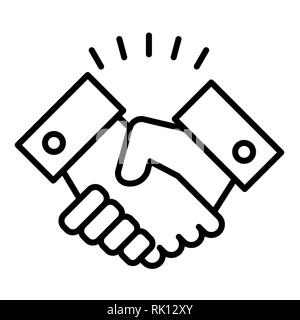 Handshake Symbol, Vector Illustration, Business Überblick Stockfoto