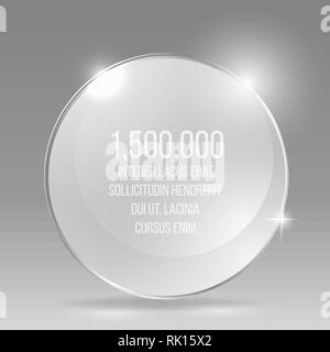 Glas transparent Vektor Rechteck mit bunten label Vorlage für Web und Print Dekoration, Verkauf Zeichen oder Rabatt Plakat kreatives Design. Stock Vektor