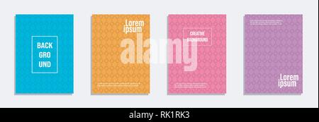 Ein farbenfrohes und modernes Design. Set mit geometrischen Muster Hintergrund design Stock Vektor