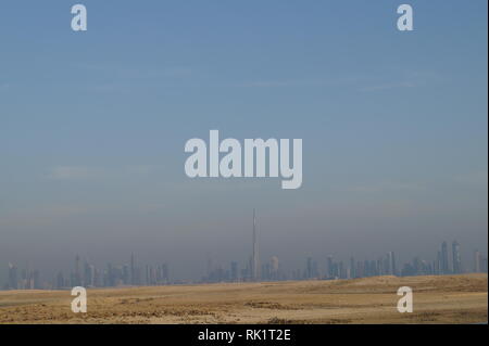 Blick aus dem Libanon Insel - Dubai Stockfoto