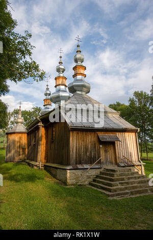 Turzansk, Polen; Die Turzansk hölzerne Kirche wurde 1803 erbaut. Ehemals Griechisch-katholische, Es ist derzeit Orthodox. Stockfoto