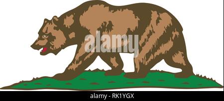 Vektor California State Wappen. Kalifornische tragen Stock Vektor