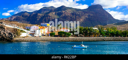 La Aldea de san nicolas Village, Gran Canaria, Spanien. Stockfoto