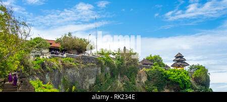 Uluwatu Tempel eine Pagode auf den Klippen der Halbinsel Bukit gehockt, Bali, Indonesien. Stockfoto