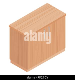 Küche design Element. Isometrische kitchen cabinet für Layout und Design. Stock Vektor