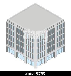 Moderne isometrische Gebäude, Büro, für Immobilien Broschüren oder Web Icon. Isometrische Vektor Stock Vektor