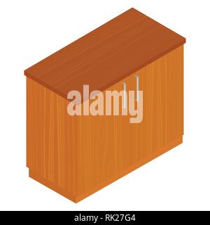 Küche design Element. Isometrische kitchen cabinet für Layout und Design. Stock Vektor
