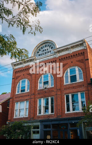 Historische Gebäude in der Innenstadt von Ripley, West Virginia Stockfoto