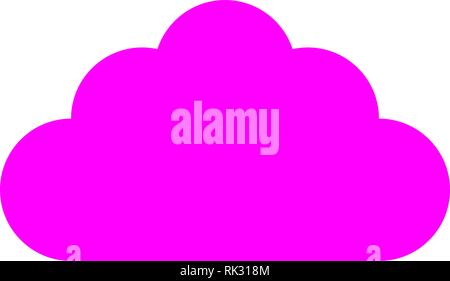 Cloud Symbol - Lila einfach, isoliert - Vector Illustration Stock Vektor
