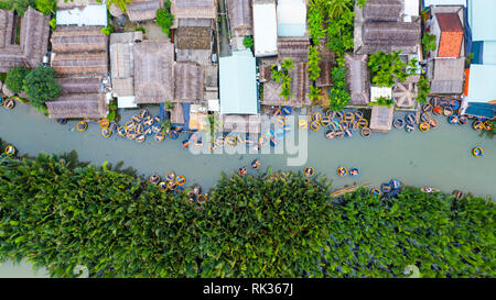 Warenkorb Boot oder Coracle tour, Hoi An, Vietnam Stockfoto
