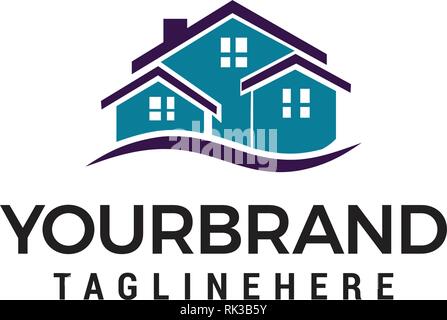 Kreativ Immobilien Logo Design. Haus Logo Design Stock Vektor