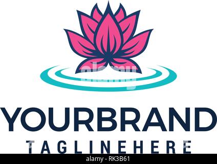 Lotus Flower Logo Beauty Spa Salon Logo Design Konzept Vorlage Stock Vektor