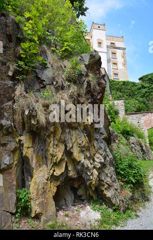 Passau, Deutschland - Blick auf die Veste Oberhaus in der historischen Stadt Passau, Bayern, Deutschland Stockfoto