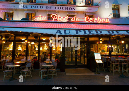 Restaurant Au Pied de Cochon, Paris, Frankreich Stockfoto