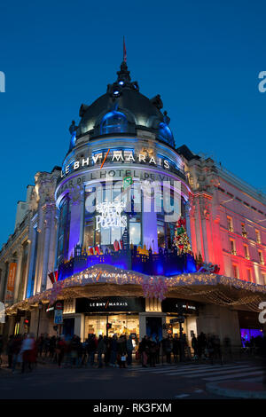 BHV Marais in Weihnachten, Paris, Frankreich Stockfoto