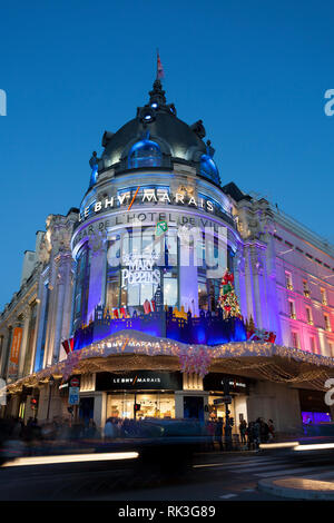 BHV Marais in Weihnachten, Paris, Frankreich Stockfoto