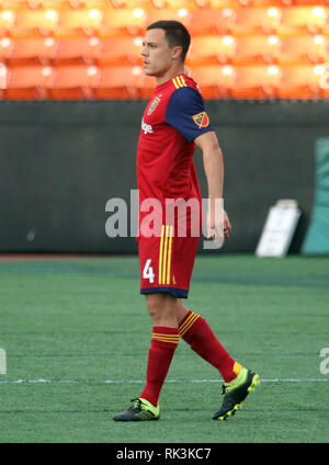 Februar 8, 2019 - Real Salt Lake defender Donny Toia #4 Während der Pacific Rim Pokalspiel zwischen dem realen Salt Lake und Iwaki FC am Aloha Stadium in Honolulu, HI Michael Sullivan/CSM Stockfoto