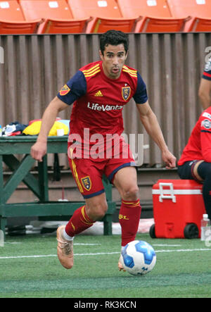 Februar 8, 2019 - Real Salt Lake Verteidiger Tony Beltran #2 Während der Pacific Rim Pokalspiel zwischen dem realen Salt Lake und Iwaki FC am Aloha Stadium in Honolulu, HI Michael Sullivan/CSM Stockfoto