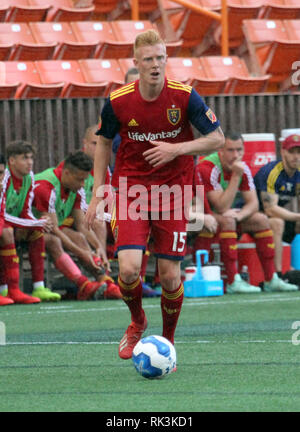 Februar 8, 2019 - Real Salt Lake defender Justen Froh #15 Während der Pacific Rim Pokalspiel zwischen dem realen Salt Lake und Iwaki FC am Aloha Stadium in Honolulu, HI Michael Sullivan/CSM Stockfoto