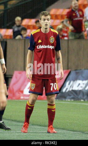 Februar 8, 2019 - Real Salt Lake defender Kyle Kaffee #70 Während der Pacific Rim Pokalspiel zwischen dem realen Salt Lake und Iwaki FC am Aloha Stadium in Honolulu, HI Michael Sullivan/CSM Stockfoto