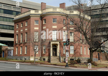 Washington, DC, USA. 3 Feb, 2019. 20190203 - Die die Octagon House, mit amerikanischen Institut der Architekten dahinter, in Washington, DC Quelle: Chuck Myers/ZUMA Draht/Alamy leben Nachrichten Stockfoto