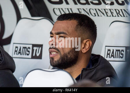 Derby, Großbritannien. 09 Feb, 2019. Ashley Cole von Derby County, bevor die EFL Sky Bet Championship Match zwischen Derby County und Hull City im Pride Park Stadium, Derby, England am 9. Februar 2019. Foto von Matthew Buchan. Nur die redaktionelle Nutzung, eine Lizenz für die gewerbliche Nutzung erforderlich. Keine Verwendung in Wetten, Spiele oder einer einzelnen Verein/Liga/player Publikationen. Credit: UK Sport Pics Ltd/Alamy leben Nachrichten Stockfoto