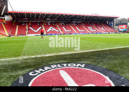 London, Großbritannien. 09 Feb, 2019. Der Blick auf das Tal während der efl Sky Bet Liga 1 Übereinstimmung zwischen Charlton Athletic und Southend United im Valley, London, England am 9. Februar 2019. Foto von Adamo di Loreto. Nur die redaktionelle Nutzung, eine Lizenz für die gewerbliche Nutzung erforderlich. Keine Verwendung in Wetten, Spiele oder einer einzelnen Verein/Liga/player Publikationen. Credit: UK Sport Pics Ltd/Alamy leben Nachrichten Stockfoto