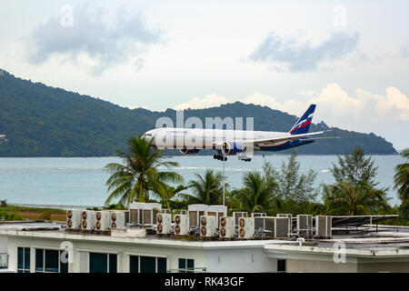 Aeroflot landet aus dem Meer Stockfoto