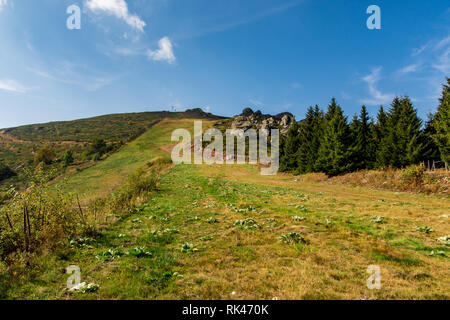 Straße auf die Spitze des Babin zub (des Grandmather Zahn), der die schönsten Gipfel des Stara Planina (Balkan-gebirge) in Serbien Stockfoto