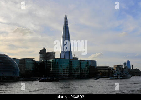 Der Shard Wolkenkratzer, South Bank, London City, England, Vereinigtes Königreich Stockfoto