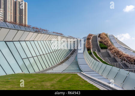 West Kowloon, Hong Kong May 04, 2019: Hongkong West Kowloon Station. Es ist die einzige Station in der Hong Kong Abschnitt und die Verbindung mit dem Festland Ch Stockfoto