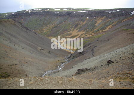 Der geothermale Fluss Reykjadalur in Island Stockfoto