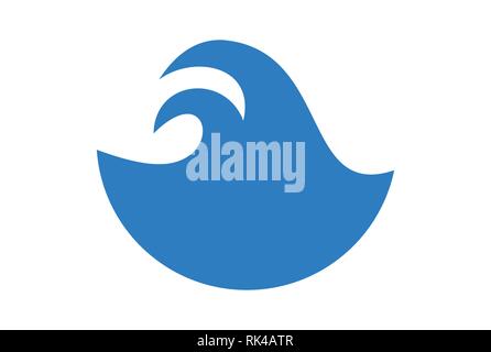 Abstraktes blaues Waves-Logo-Symbol Stock Vektor