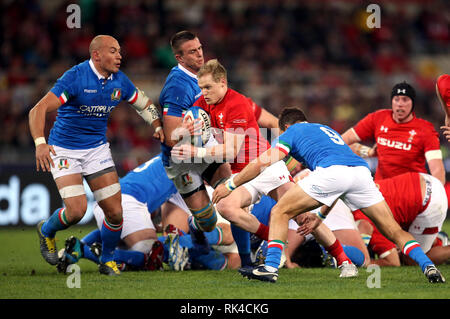 Wales' Aled Davies in Aktion während der Guinness sechs Nationen Match im Stadio Olimpico, Rom. Stockfoto