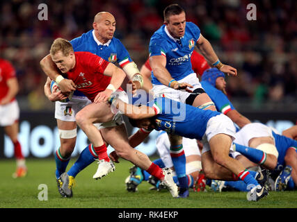 Wales' Aled Davies in Aktion während der Guinness sechs Nationen Match im Stadio Olimpico, Rom. Stockfoto