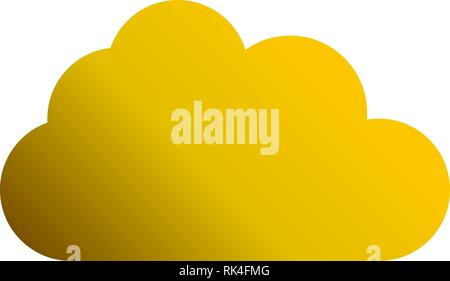Cloud Symbol - golden Gradient, isoliert - Vector Illustration Stock Vektor